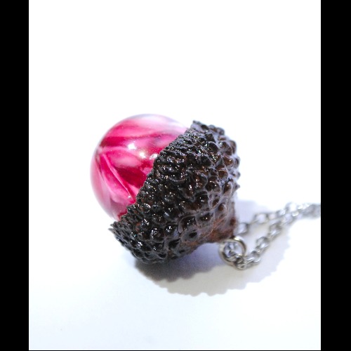 橡果殼乾花項鍊- “花橡” 系列