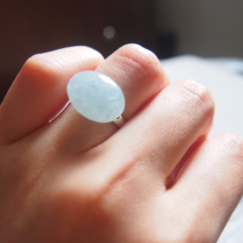 海藍寶【勇敢之石】可調教尺寸戒指