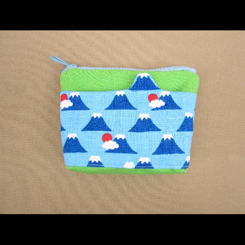 1+1=5/造型口袋零錢包/富士山天空藍
