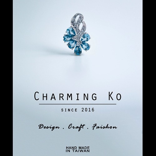 Charming Ko 925純銀鋯石吊墜人魚之淚