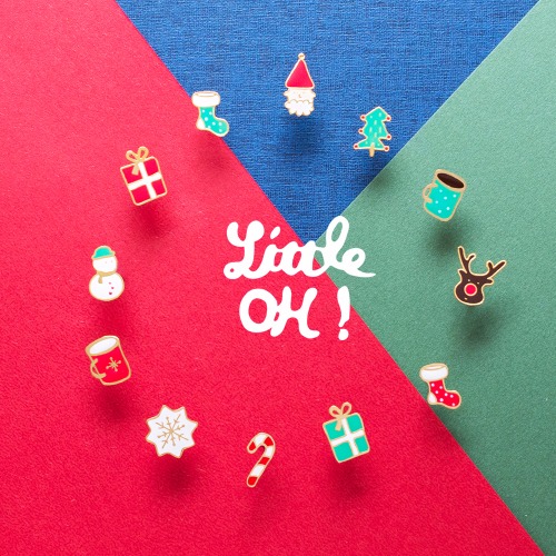 Little OH! 聖誕系列 手作耳環（聖誕禮物/聖誕樹/拐杖/雪人/可可/雪花/聖誕老人/聖誕許願襪/麋鹿）交換禮物 台灣設計 