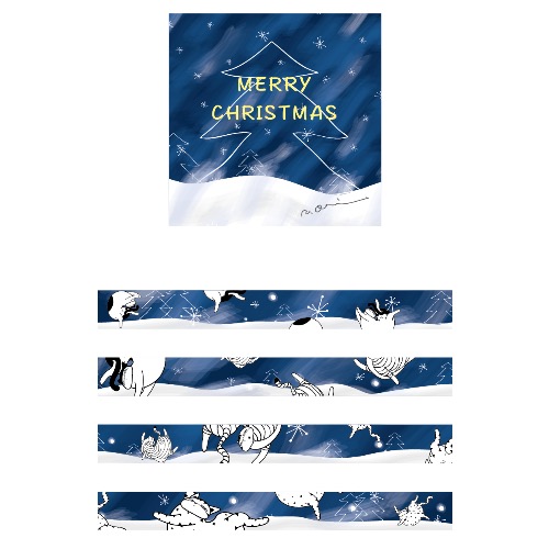 紙膠帶-記憶中的christmas(藍色世界)