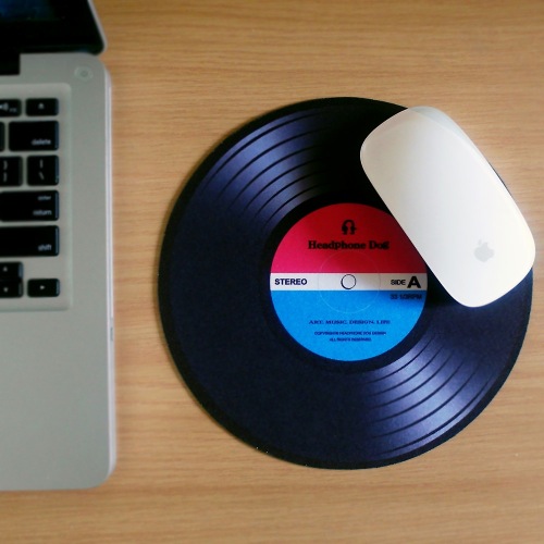 DJ黑膠唱片造型 薄型滑鼠墊 鼠標墊 MousePad