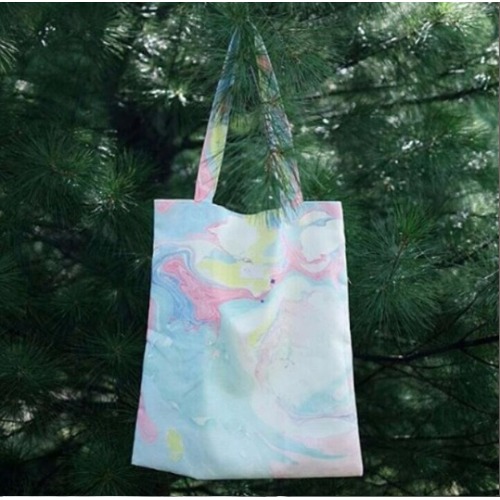 Candy marble canvas bag