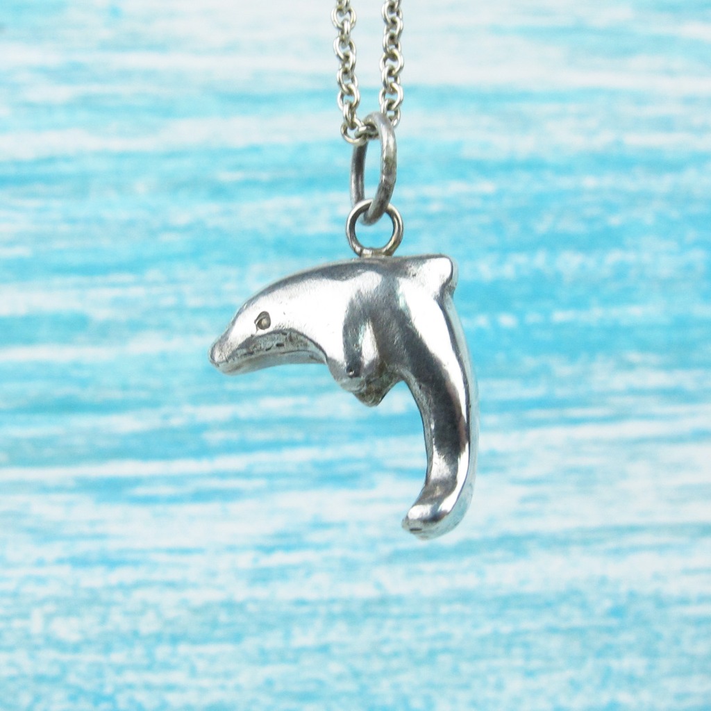 【Diving silver】925銀海洋潛水銀飾--小海豚墜飾