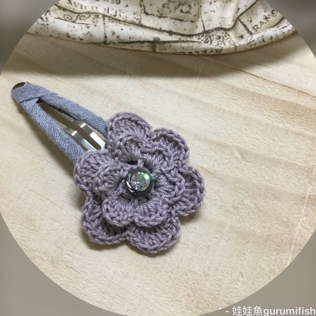 手工蕾絲編織髮飾-藕紫蕾絲