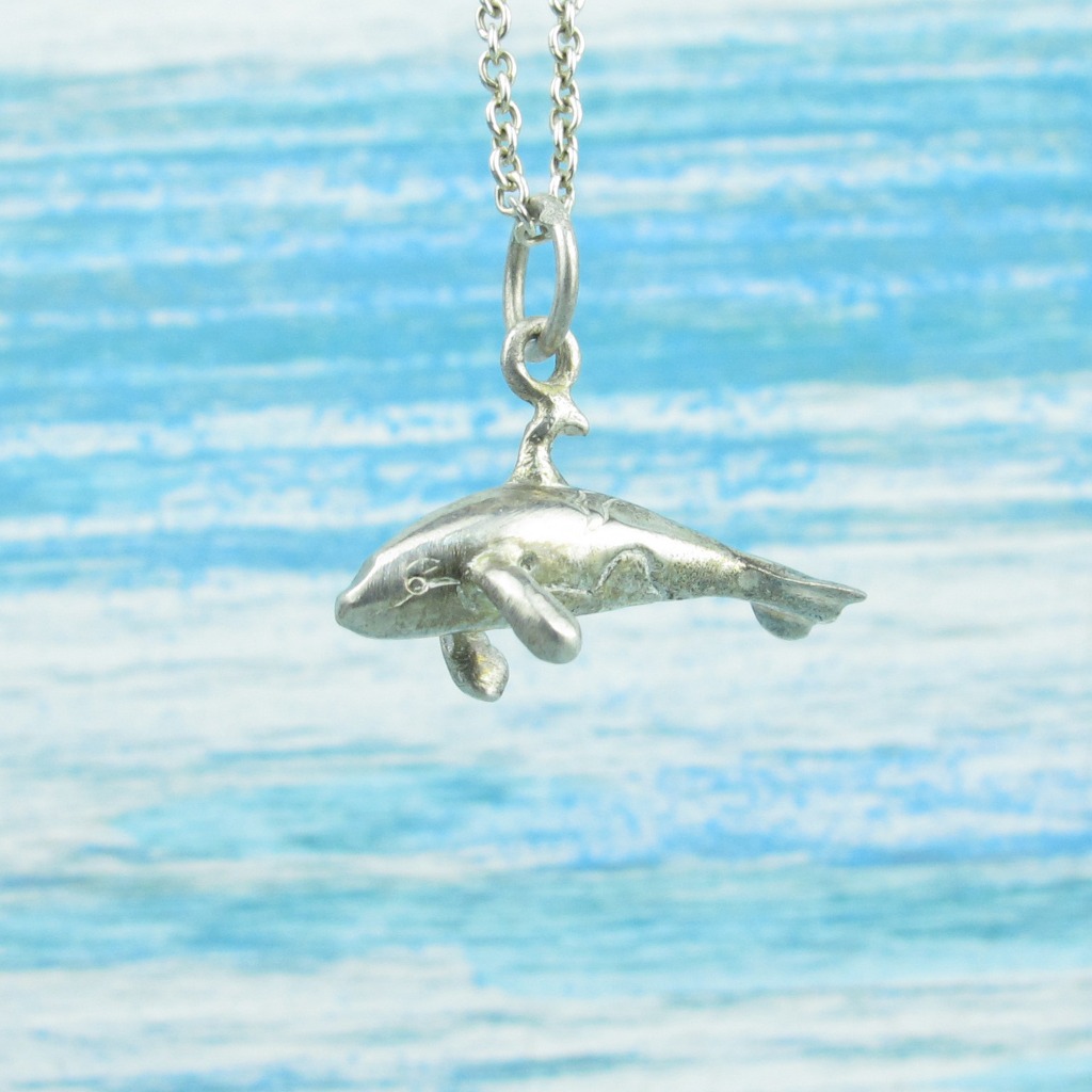 【Diving silver】925銀海洋潛水銀飾--迷你3D殺人鯨項鍊
