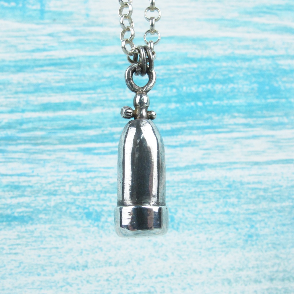 【Diving silver】925銀海洋潛水銀飾--氣瓶墜飾