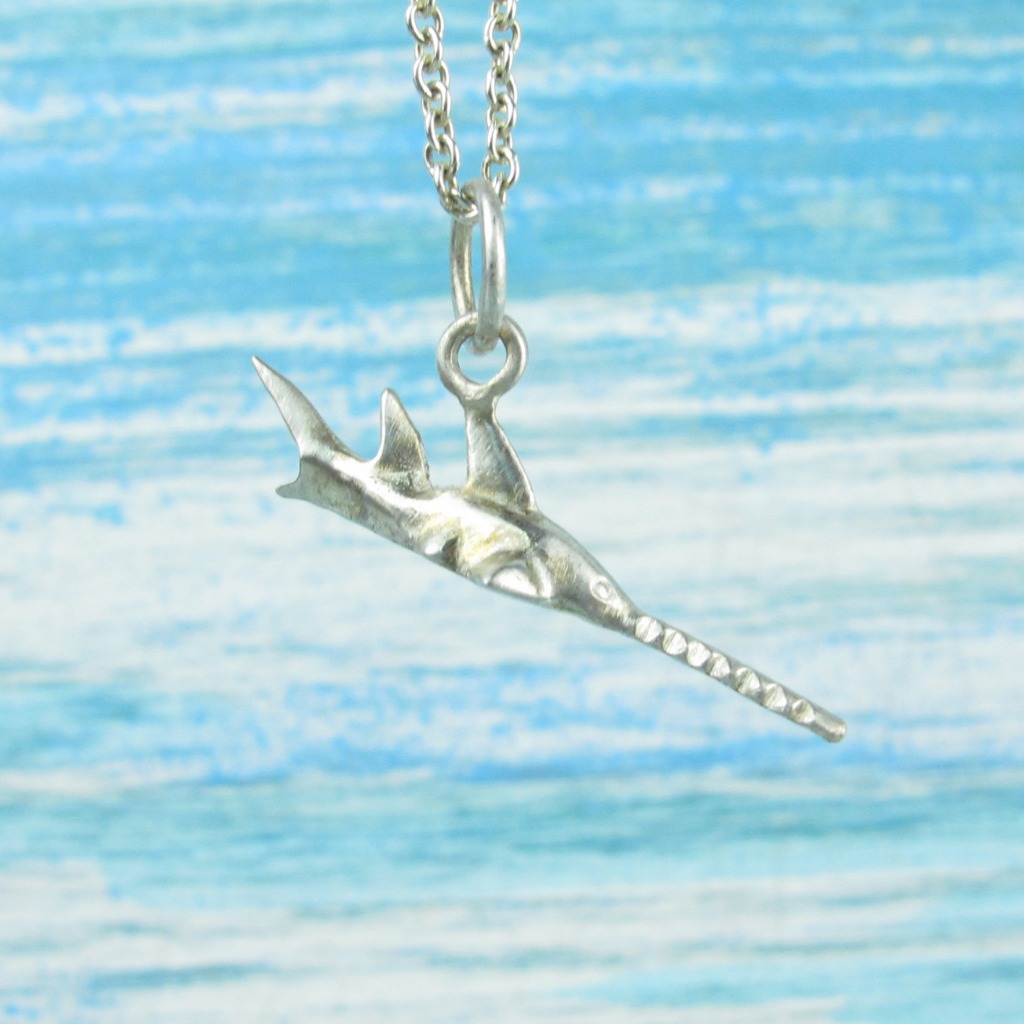 【Diving silver】925銀海洋潛水銀飾--迷你3D鋸齒鯊項鍊