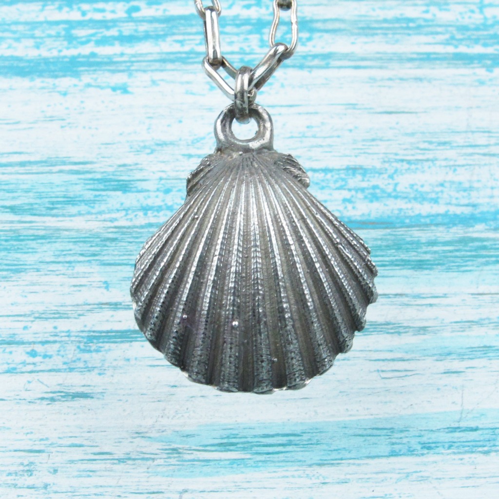 【Diving silver】925銀海洋潛水銀飾--大貝殼墜飾
