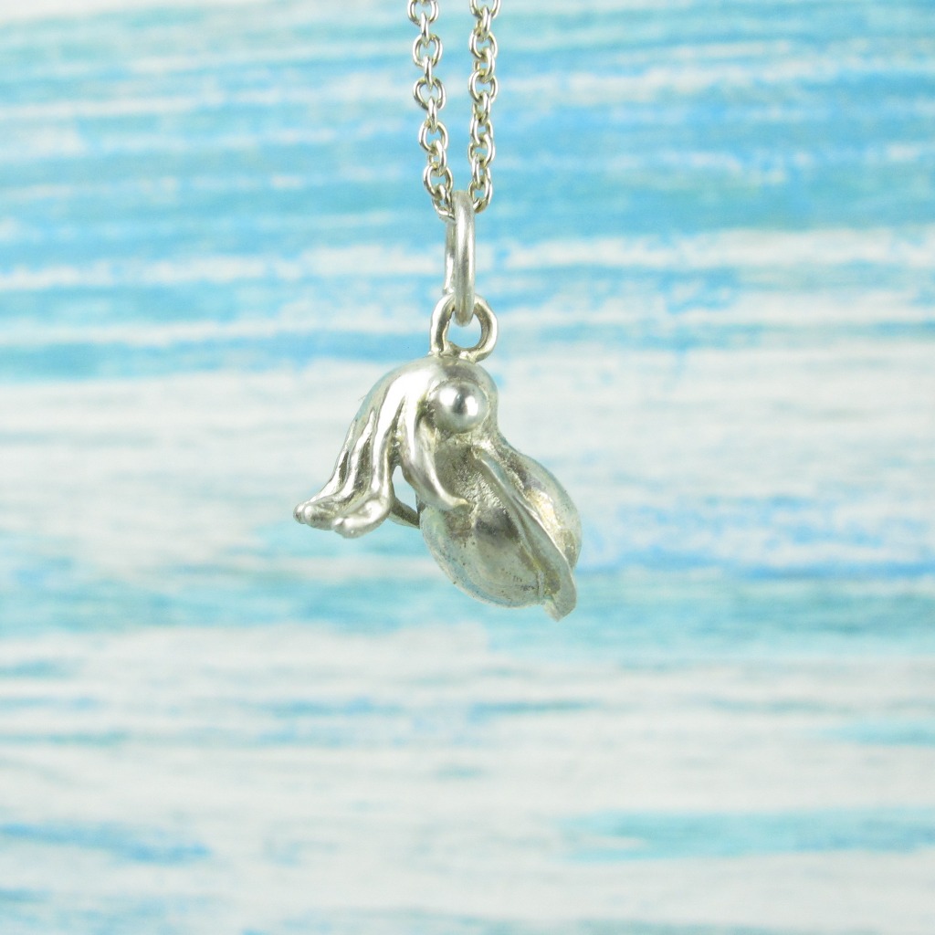 【Diving silver】925銀海洋潛水銀飾--迷你3D花枝項鍊
