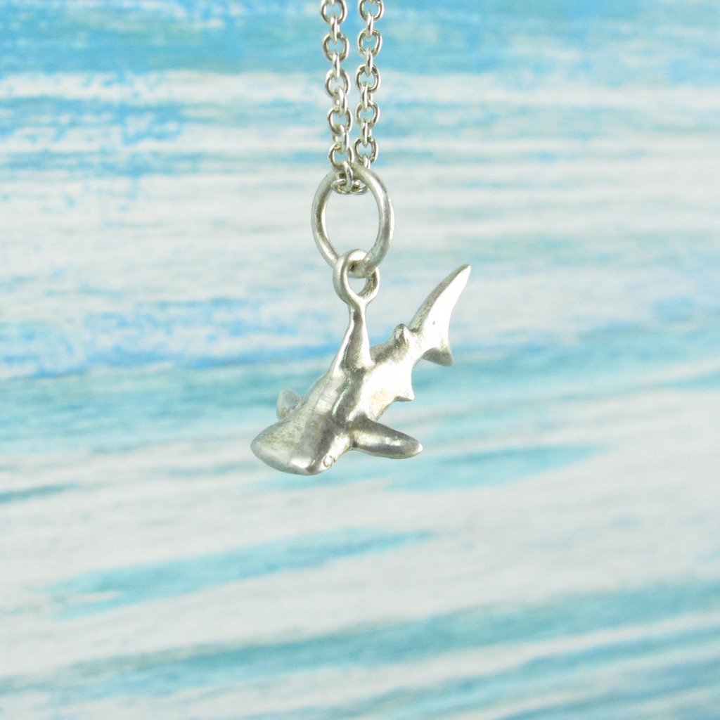 【Diving silver】925銀海洋潛水銀飾--迷你3D鯨鯊項鍊
