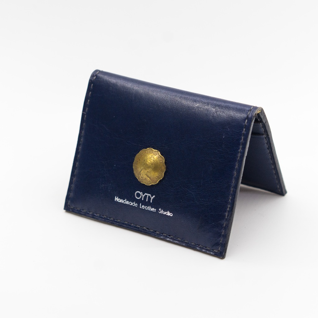 OYTY SS/18 錢幣系列- 深藍色真皮卡套