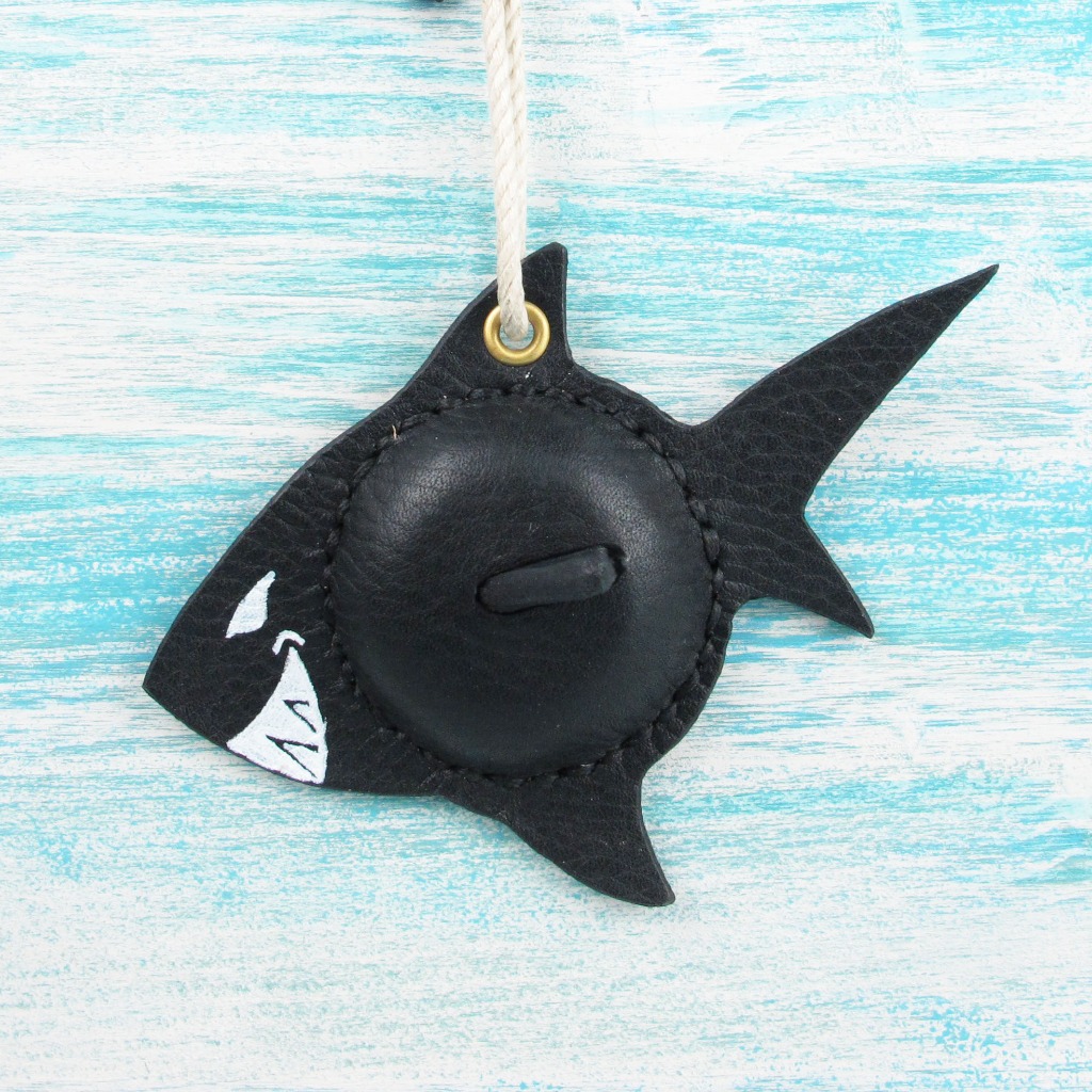 【海洋行李吊牌】手工製作皮件--鯊魚行李吊牌