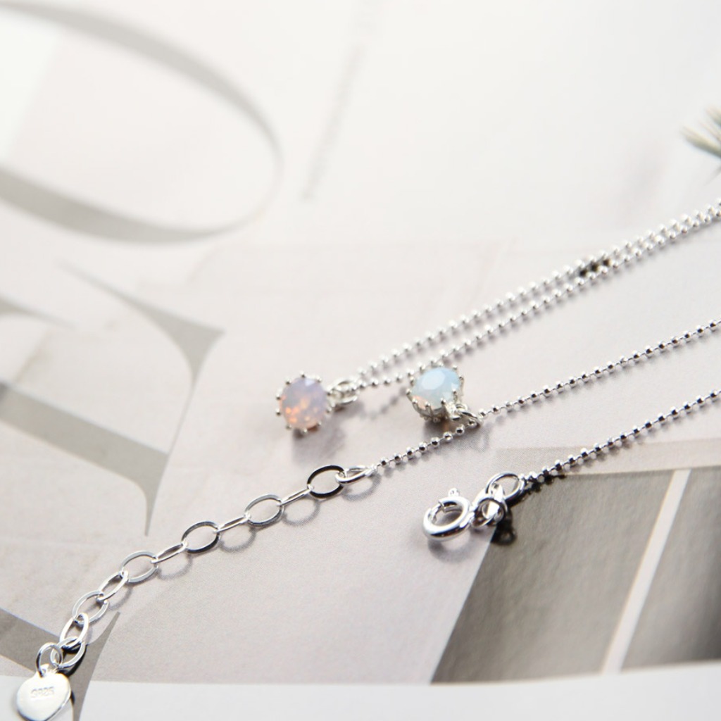 輕奢全純銀飾系列 -施華洛世奇水晶 & 海藍寶石 腳鍊