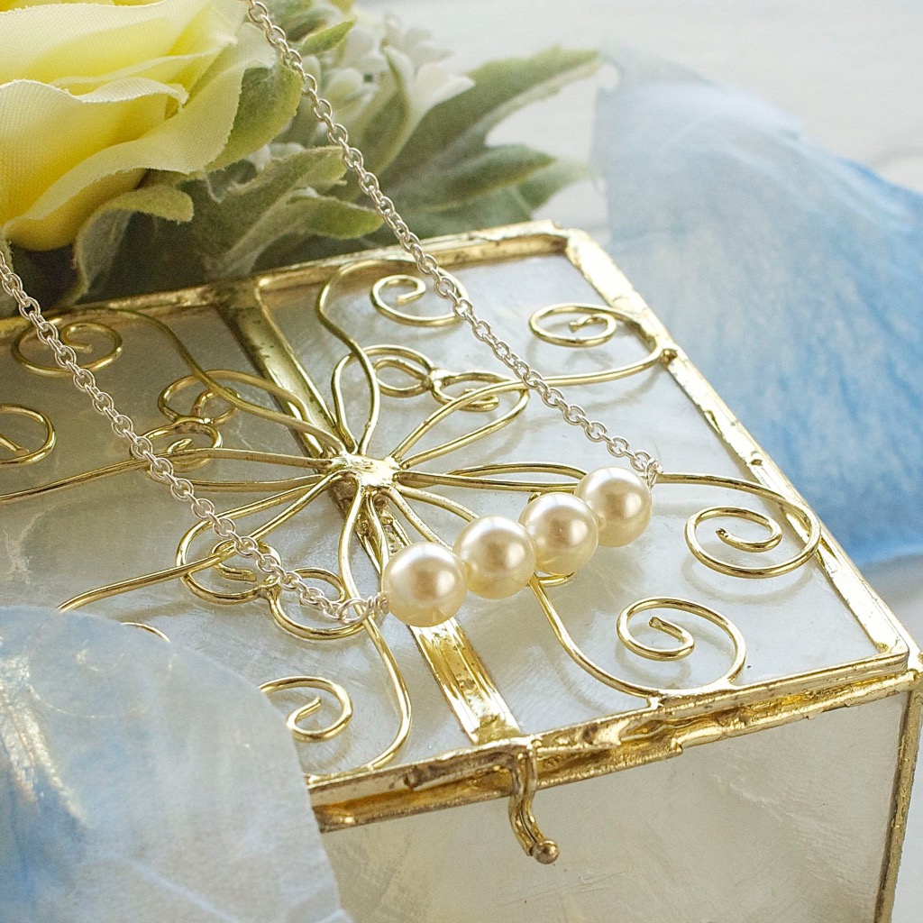奧地利 串串水晶珍珠項鍊 禮物訂製