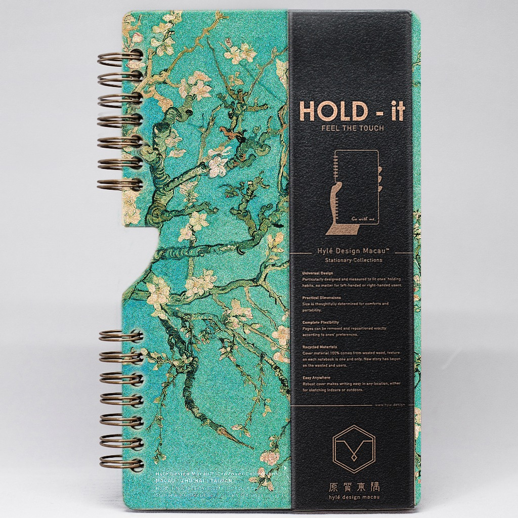 HOLD-it Wooden Notebook Blossom