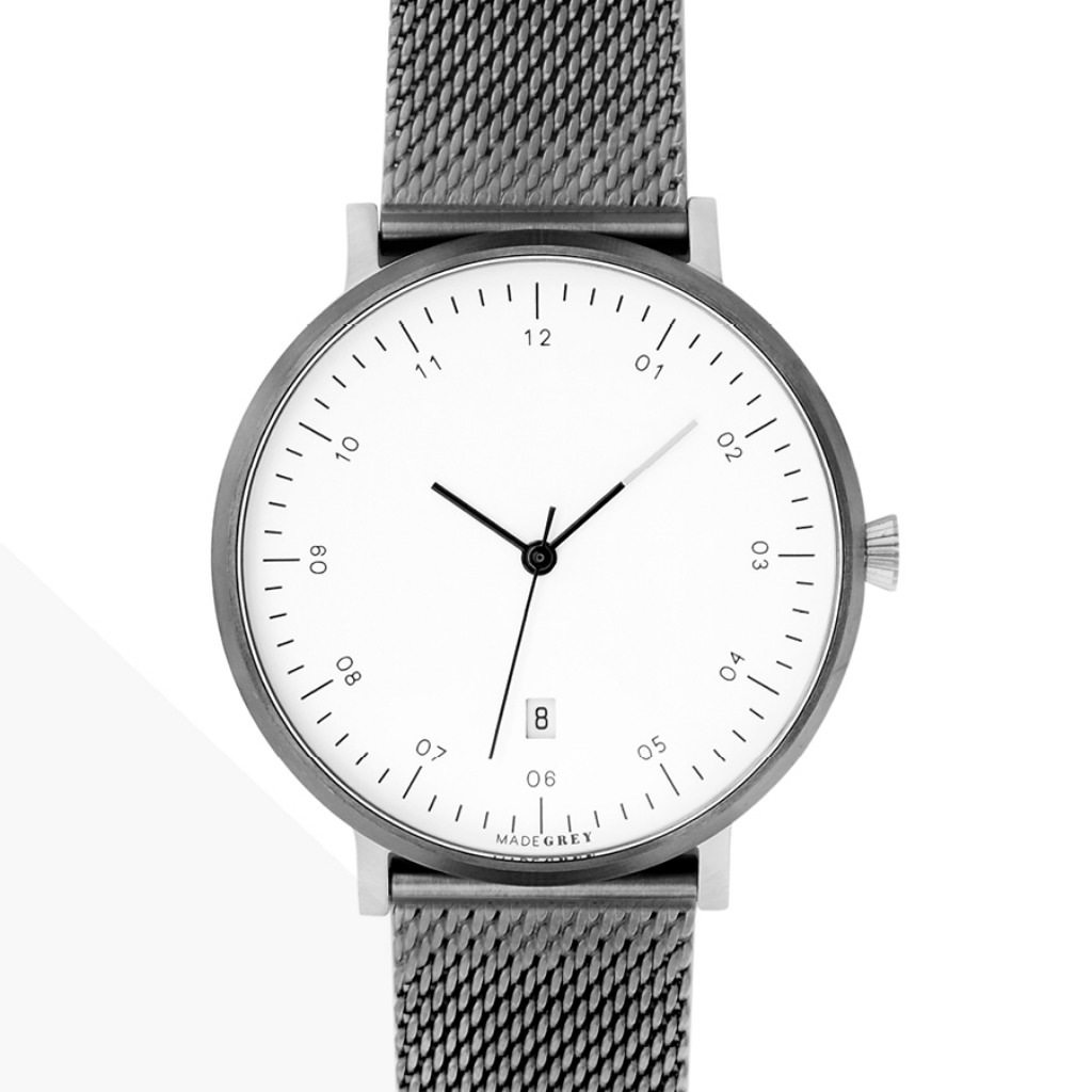 灰x銀色 MG001 手錶
