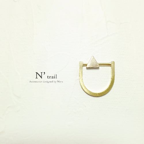 【N' trail】結構重組系列 - 活動小三角形黃銅戒指