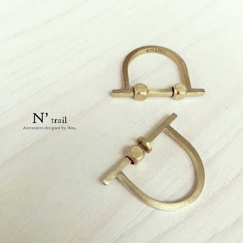 【N' trail】結構重組系列 - 黃銅珠活動結構戒指